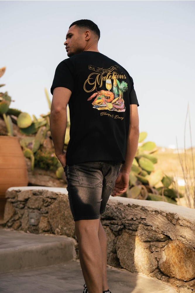 MEN CHAMPAGNE T SHIRT MM1 HS25 61 900 BLACK